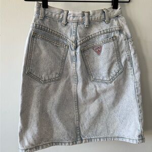 Guess by George Marciano Vintage Denim Pencil Skirt. Size 27. Acid Wash. 80’s